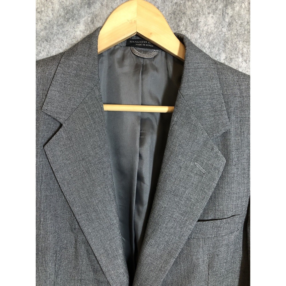 Austin Manor Blazer‎ 39L Gray Wool Blend Suit Coat Jacket Business Career